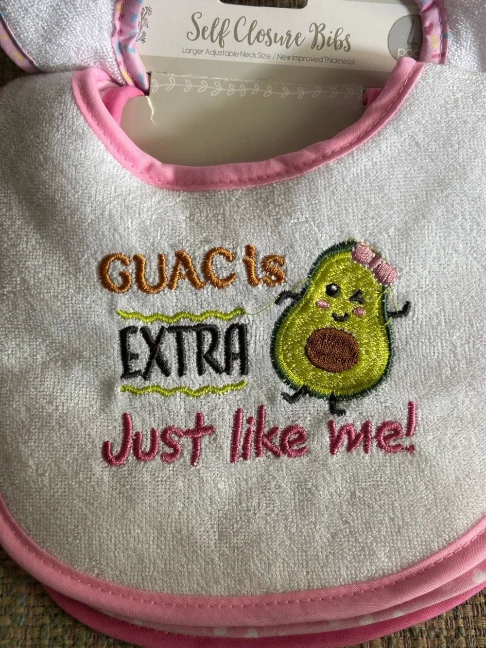 Baby Girl Bib and Washcloth Bundle